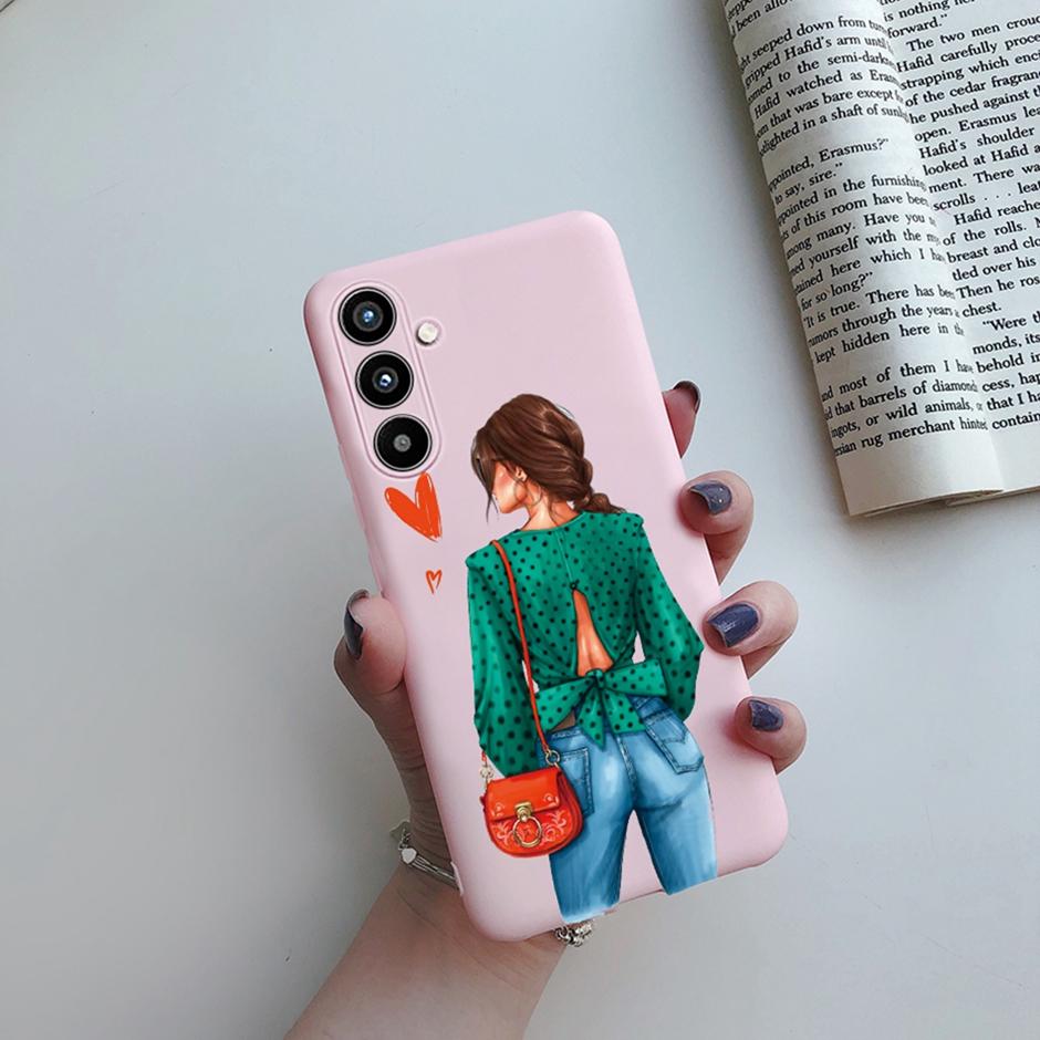 Cover Case For Samsung A34 5G Phone Shell On Samsung Galaxy A54 5G Back Cover Girl Silicone Soft Casing Shockproof Bumper Fundas