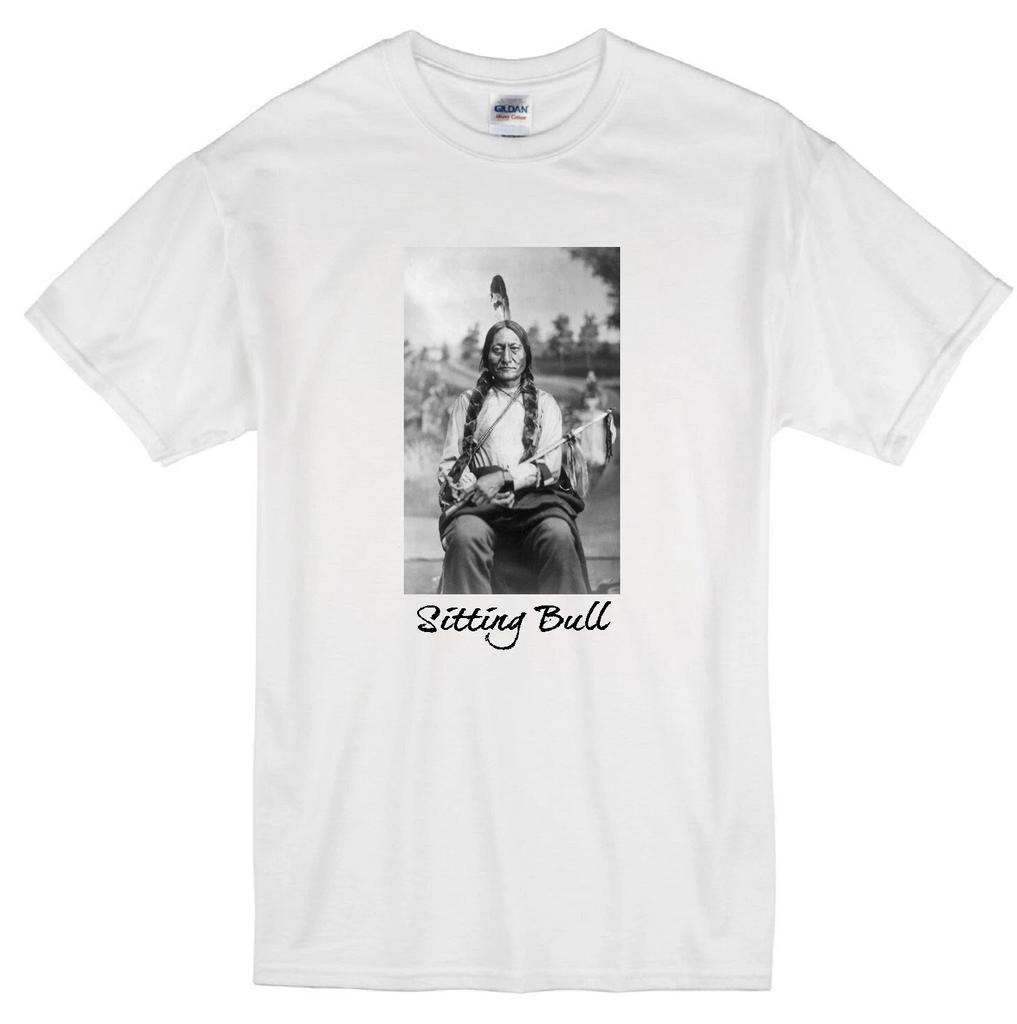 SITTING BULL Коренной американец Лакота Хункупапа Лидер Вождь Белый Футболка