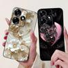 Для Infinix Hot 30 Play 30i Hot30 4G Элегантный Цветочный Кот Чехол для Телефона Для Infinix Hot 30 30Play Hot30i Черный Силиконовый Мягкий Чехол