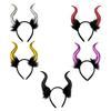 Halloween Devil Horns Plush Headband Cosplay Gothic Hair Hoop Dress Up Accessories Party Outfits Headband
