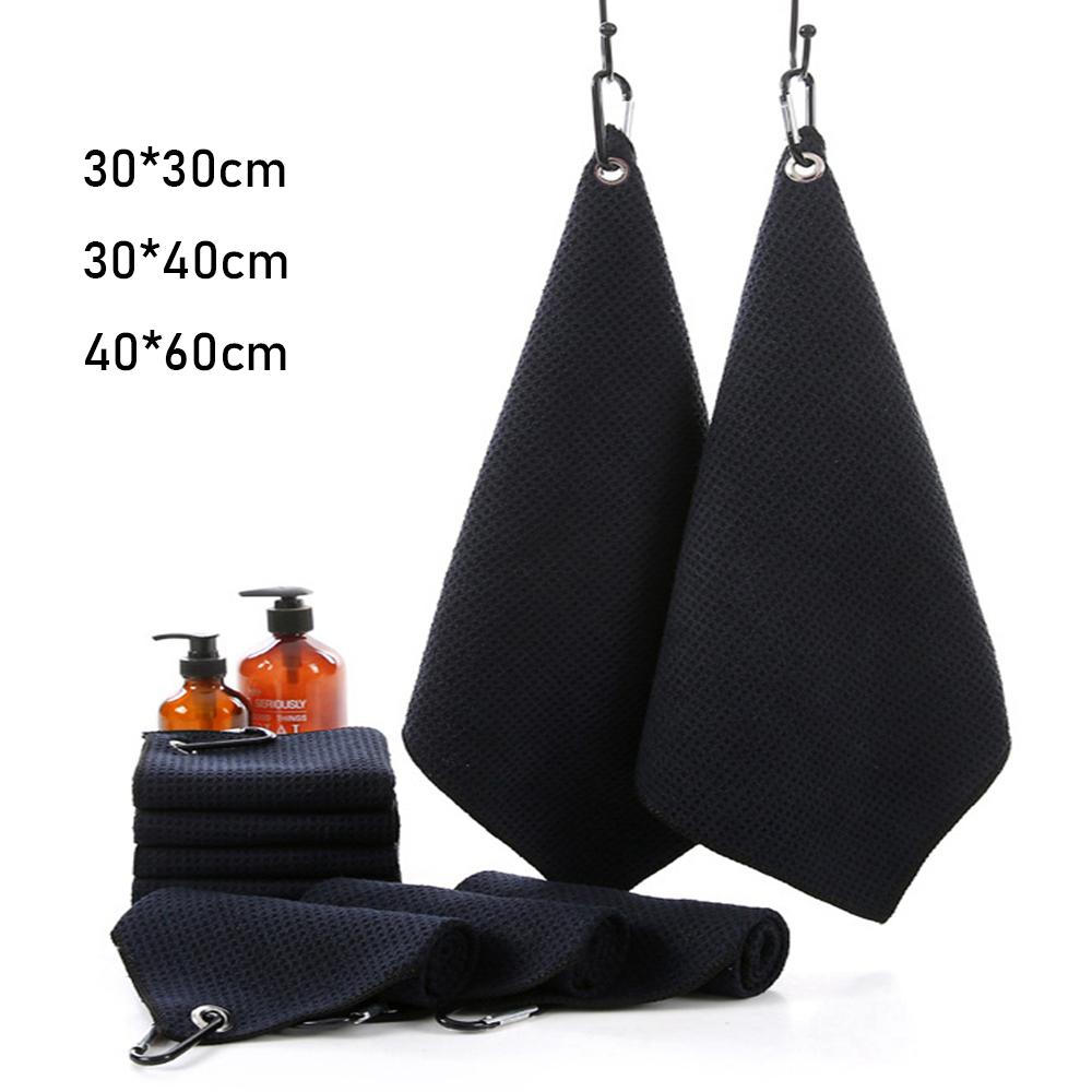 High Water Absorption Balls Hands Golf Towel Cleans Clubs With Carabiner Hook Cleaning Towels