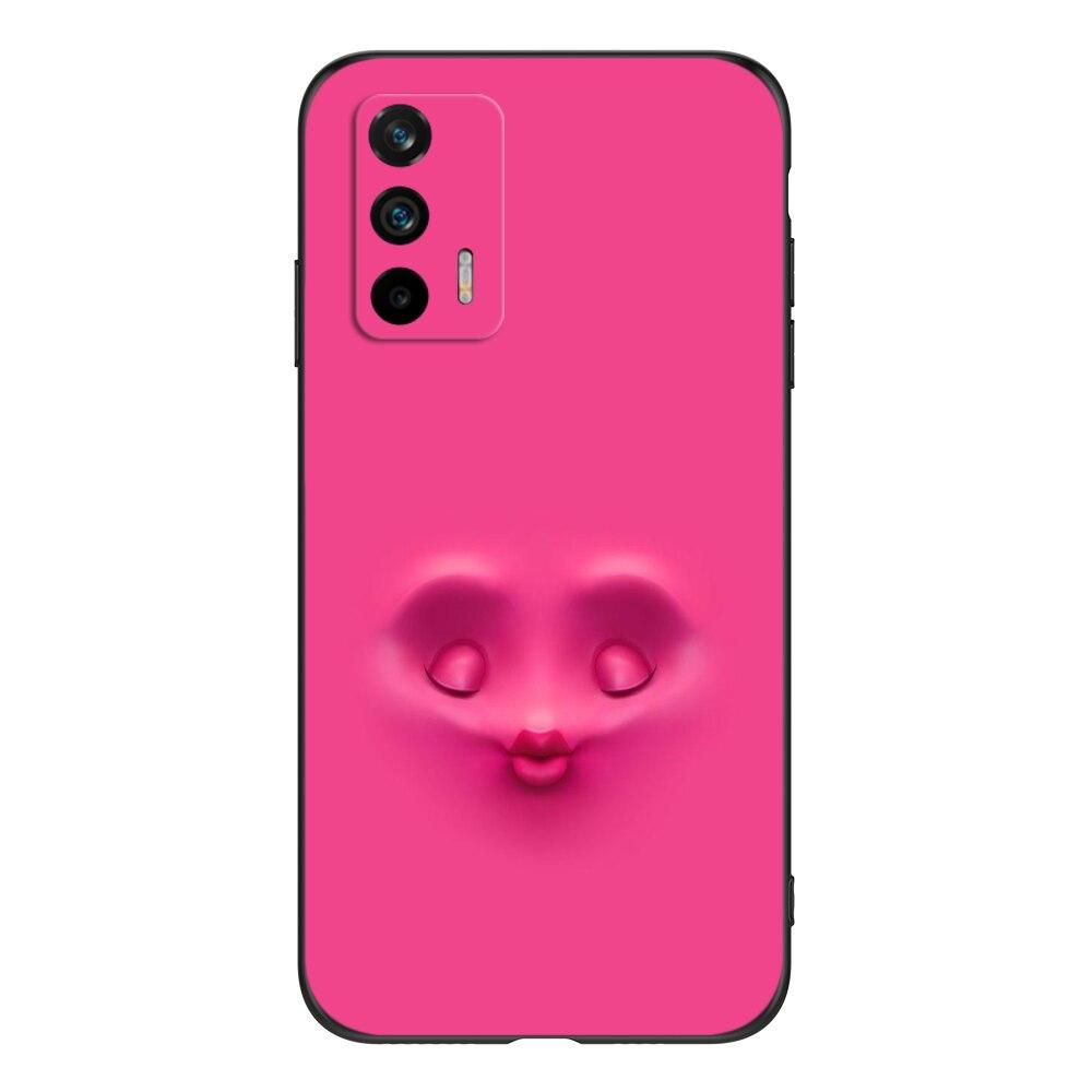 Чехол для Realme GT 5G, мягкая силиконовая задняя крышка для телефона OPPO RealmeGT RMX2202, чехол 6,43 дюйма; Черный чехол из ТПУ милый забавный