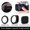 Металлический квадратный бленда для объектива камеры Совместим для Nikon16-50 Canon Sony Fuji15-45/35f2 Универсальный фотоаксессуар 52/43/46/39мм
