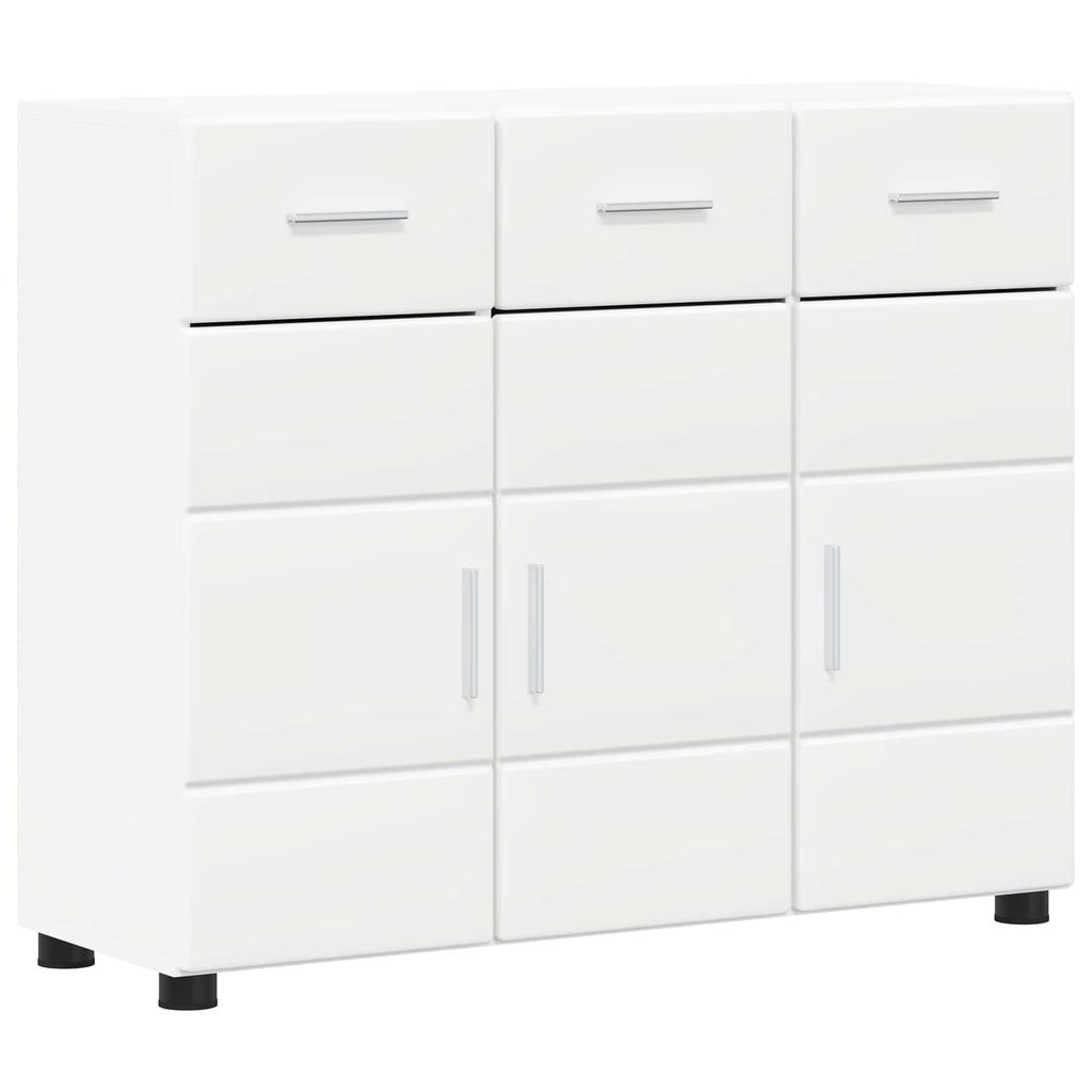 FLORIN Sideboard with Door White 88.5 x 30.5 x 73 cm Engineered Wood