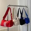 Niche Toast 2024 Sports Fashion Crossbody Bag: Multi-Pocket Striped Shoulder Bag