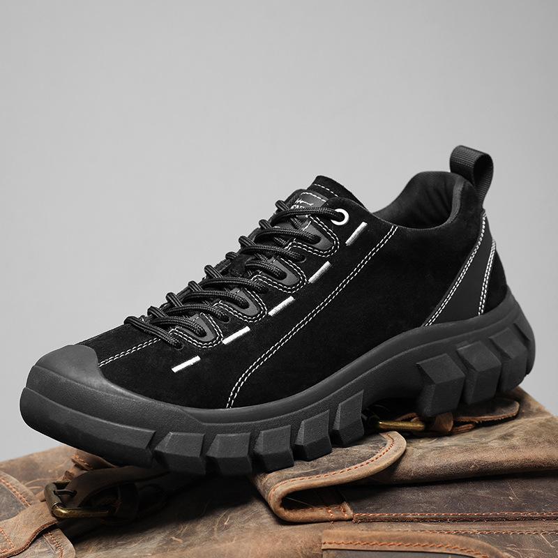 Low-top Martin boots men's autumn and winter men's shoes platform outdoor hiking hiking shoes men's trendy sports and leisure shoes