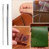 5Pcs Leather Lacing Needle Leather Sewing Needle Single Prong Metal Needle Double Prong Metal Needle Leathercraft Tool