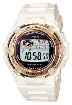 CASIO Радиоуправляемые на солнечной батарее Белые BGR-3003-7AJF