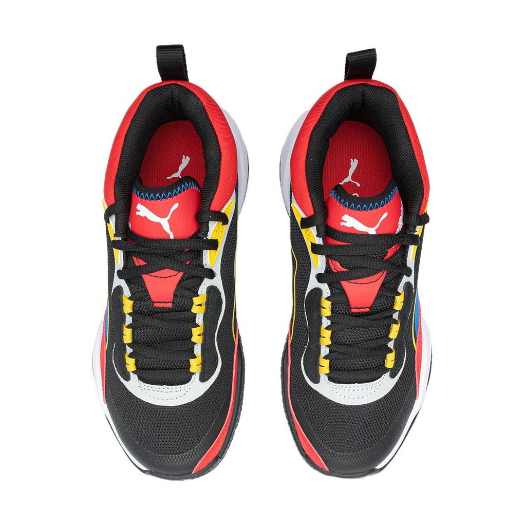 Puma Playmaker AC PS Удобная спортивная обувь Прочная Дышащая Низкий верх Повседневная обувь Детские кроссовки Черный Синий 387354-07