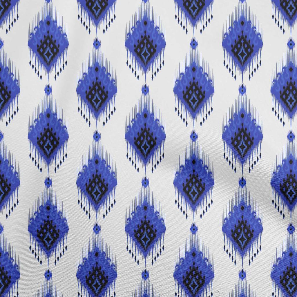 oneOone Cotton Poplin Gray Fabric Ikat Sewing Material Print Fabric By The Yard 42 Inch