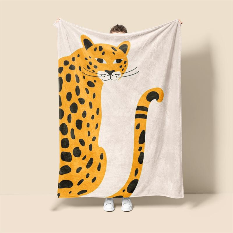 Scandinavian style abstract animal blanket 150cmx200cm facecloth warm bed blanket office nap blanket home decoration