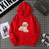 Spring Summer Women's Hoodie 3D Kawaii Dog Printed Fashion Casual Long Sleeve Round Neck Top Loose Clothing
