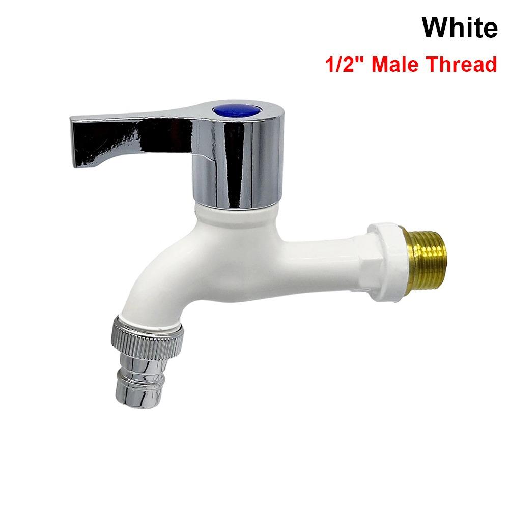1Pcs 1/2" Male Washing Machine Faucet Wall Mounted Water Hose Quick Connector Garden Balcony