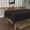 Rectangular Stain-resistant Tablecloth In Washed Microfibre 140x240 Cm BOHEME Black, by Soleil d'Ocre
