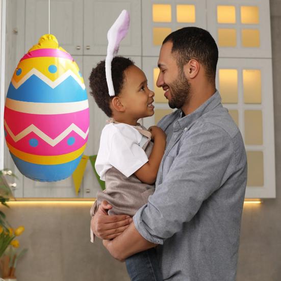 16" надувные пасхальные яйца украшения большие красочные ПВХ яйца украшения для двора газон сад весенняя вечеринка в помещении и на открытом воздухе декор