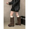 But Knee Knight Boots, Small Thick-soled Heightened Trousers, Long Boots, Autumn New Models, Thin Western Cowboy Boots for Women
