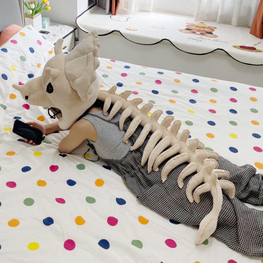 3D Realistic Dinosaur Skeleton Costume Breathable Cosplay Dinosaur Head Hood Photo Props