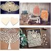 100Pcs Wooden Love Heart Shape Embellishment Plaques Wedding Craft 20/30/40mm