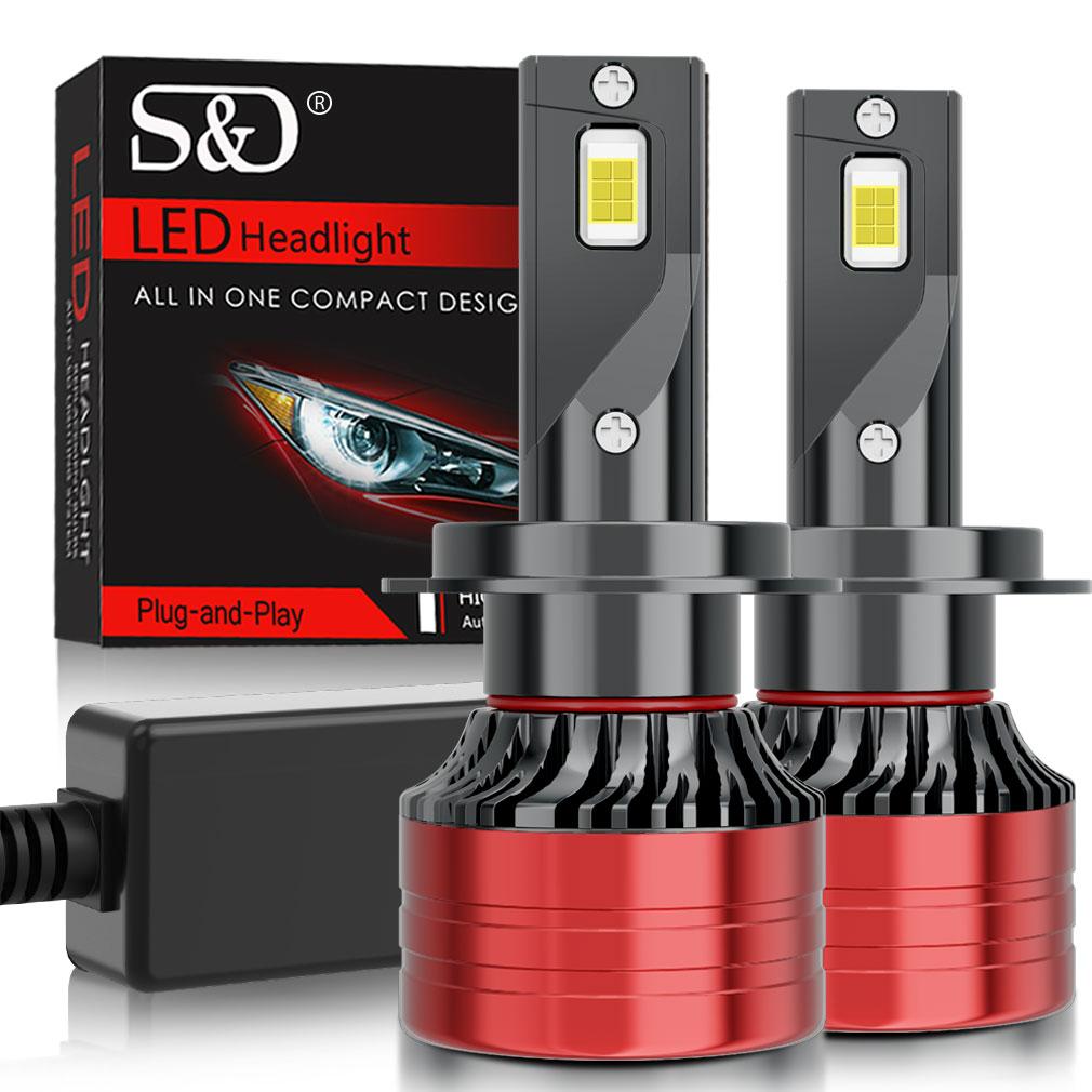 2 шт. 60000LM мощные автомобильные светодиодные фары H4 H7 6000K HB3 HB4 9005 9006 H1 H11 H8 9004 9007 9008 H13 9012 Hir2 лампы CSP 3570 чипы противотуманные фары 60 Вт