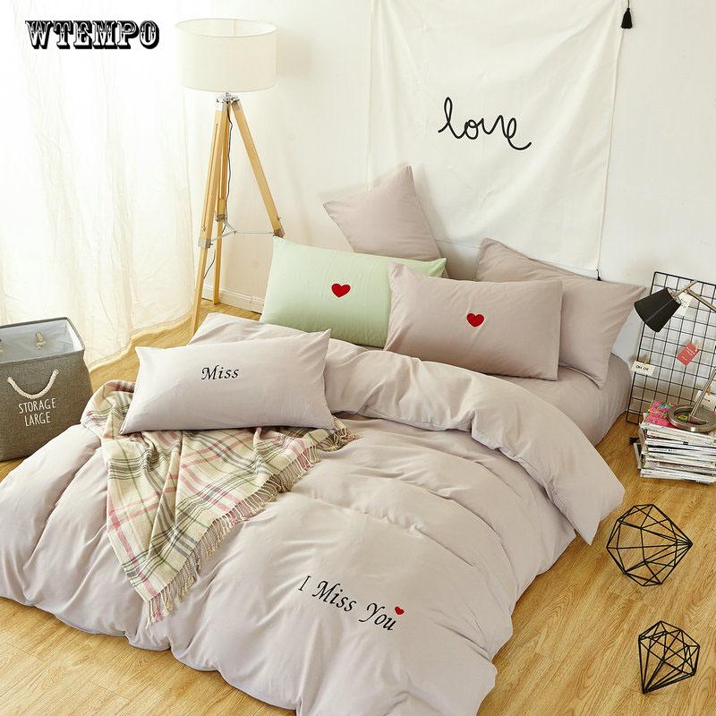 Autumn and Winter Bedding Bedding 1.5 Meters Quilt 4 Sets of Simple Grinding Four-piece Set