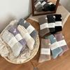 Winter Thick Socks, Dopamine-colored Double-needle Pile Socks, Warm Mid-calf Socks, Fabric Label Wool Socks