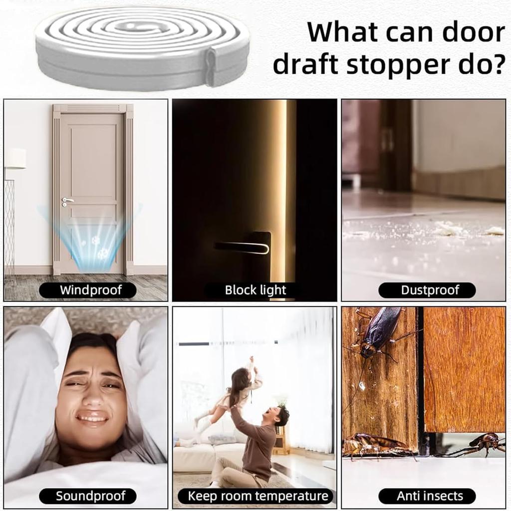 1/2PC Flexible Door Bottom Seal Strip Door  Gap Soundproofing Wind and Dust Proof Weather Strip Under Door Draft Stopper