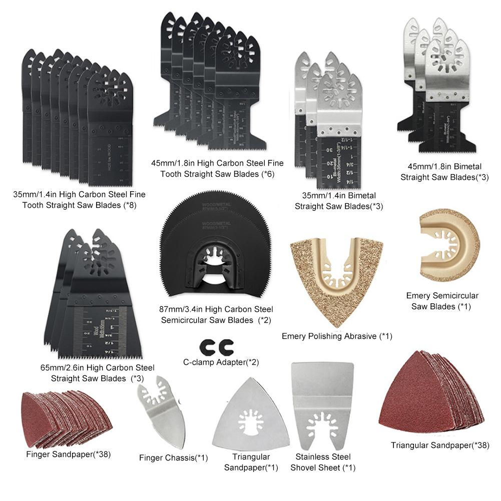 108 шт. Универсальный набор инструментов для резки и полировки осцилляторных пил из высокоуглеродистой стали, совместимый с