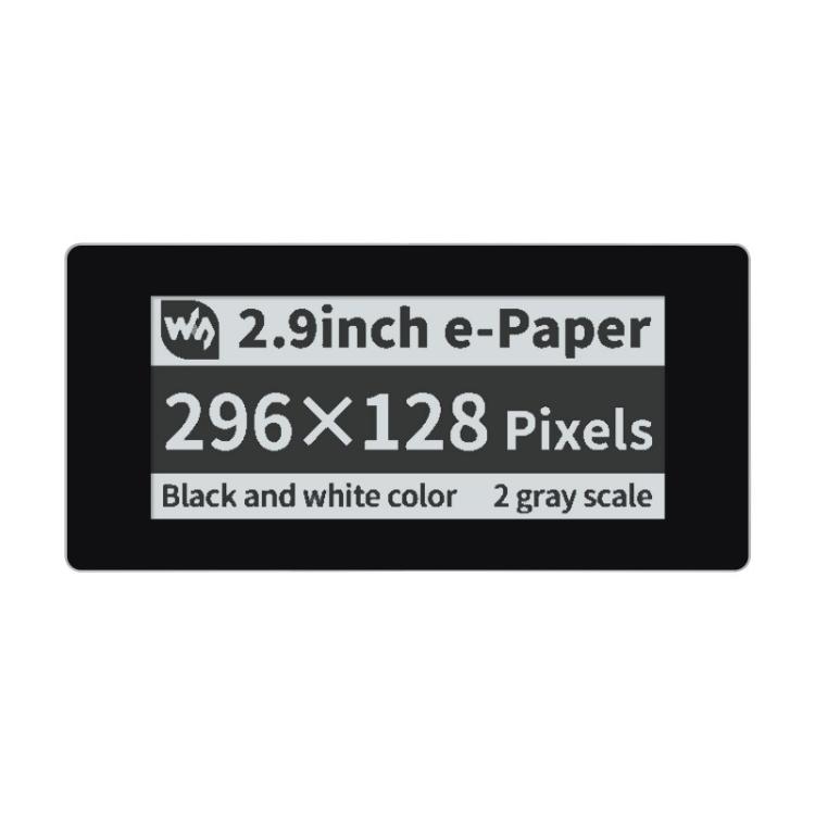 Waveshare 2,9-дюймовый модуль e-Paper Черно-белый с сенсорным экраном, 296 x 128 пикселей, для Raspberry Pi Pico, интерфейс SPI
