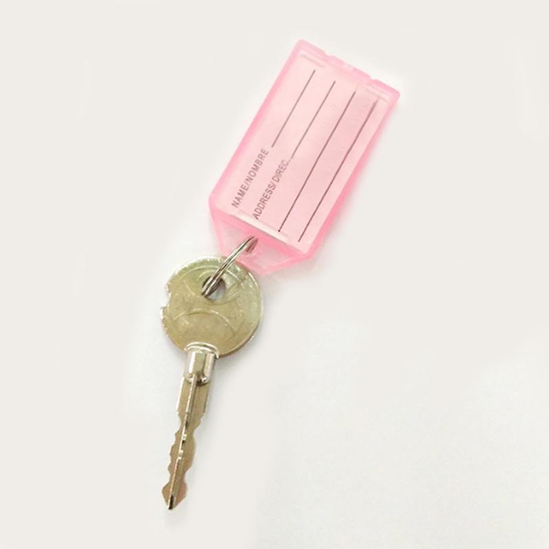 Baggage Tag Renovate Women Men Plastic Office Key Chain Candy Color Classification Hotel 1PC/5PCS Marking Number Jewelry Accessory