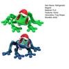 2Pcs Christmas Frog Fridge Magnet 3D Printed Movable Joints Santa Hat Frog Articulated Animal Figurine Magnetic Frog Refrigerator Decoration