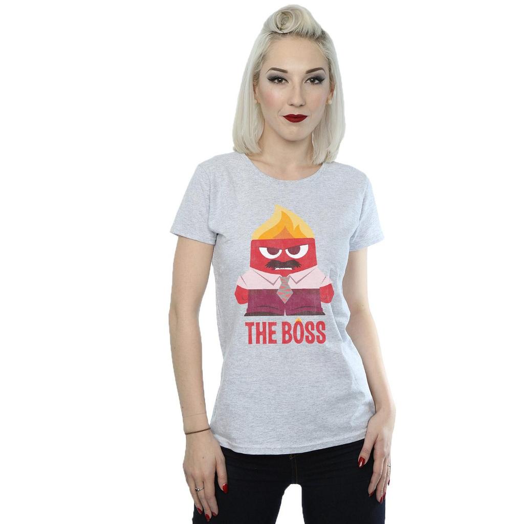 Disney Womens/Ladies Inside Out Anger The Boss Cotton T-Shirt