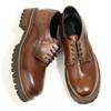 16-2 Retro Leather Round Head Derby Leather Shoes Hand-Polished Old Tooling Casual Men'S Shoes