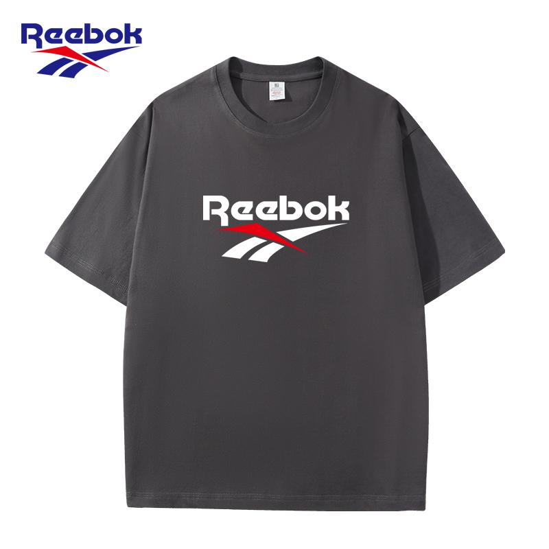 Reebok Летние женские футболки 2026 года, новый дизайн, высокое качество, хлопок, круглый вырез