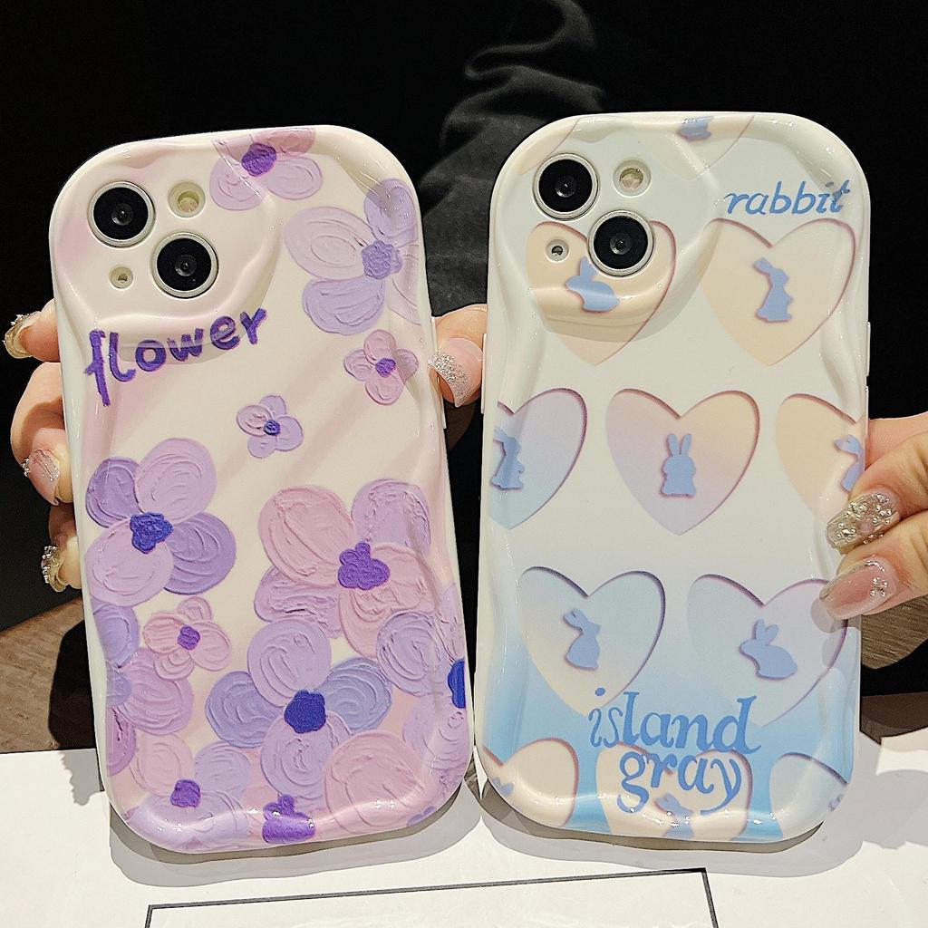 Cute Silicone Case for Xiaomi Redmi Note 13 12 11 Samsung A54 A24 A14 Oppo A78 A58 A38 Infinix Note 30 Pro Funda Flowers Hearts Cover Soft TPU Bumper