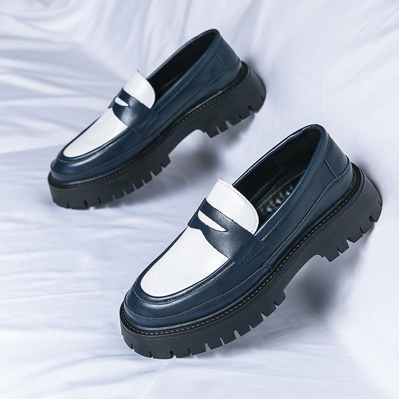 Универсальные мужские повседневные кожаные туфли в британском стиле, деловые туфли, мужские туфли-лоферы в стиле панк, обувь для вождения, мокасины