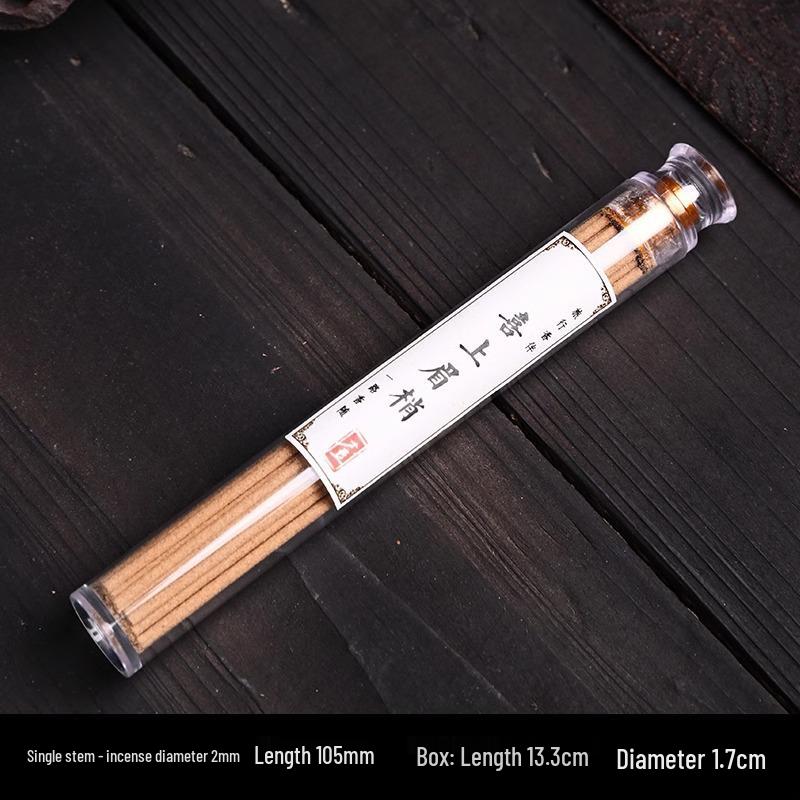 Portable 10.5cm Natural Agarwood & Pear Wood Incense Sticks with Sandalwood Box - Long-lasting Fragrance