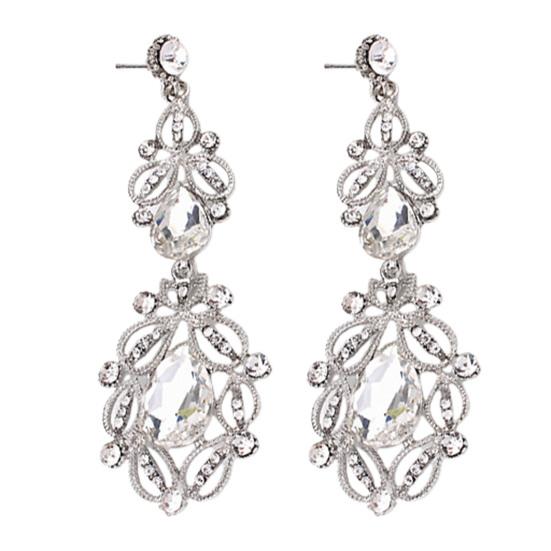 1 пара женских сережек, висячие серьги со стразами, легкие полые серьги, длинные висячие серьги