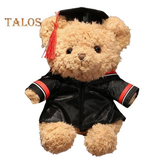 Мультяшная кукла-медведь, подарок на выпускной, мягкая, пушистая, моющаяся, с декором в шляпе, плюшевая игрушка в виде доктора, животного, выпускной топпер для торта, украшение для букета, реквизит