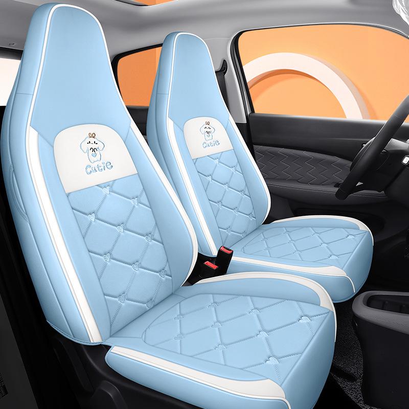 Leapmotor T03 Universal Cartoon Leather Car Seat Cover (All-Season, Full Surround)