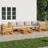 VidaXL Garden Lounge Set with Cushions 7 Pcs, Sofas with Backrest, Furniture Set with Coffee Table Patio Terrace, 3155305