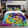 Vibrant Bart Art Print Three-piece set (1 * duvet cover + 2 * pillowcase, without core) 2D Flat Bedding set Soft and comfortable