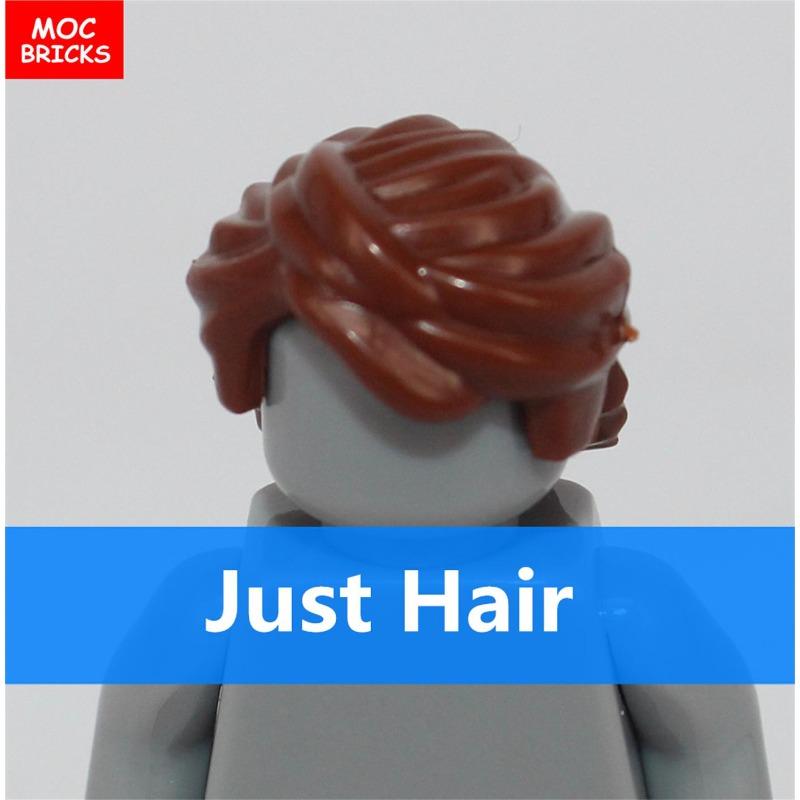 10 шт./лот Детали MOC Мужские прически для мини-кукол 4 см Совместимы с фигурками основных брендов Строительные блоки Игрушки