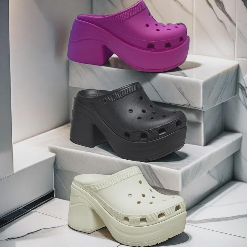 Летние модные туфли Mermaid Hole 2024 года — на 8 см выше, тонкие и повседневные