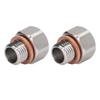 Metric Fitting Adapter 1 8in NPT Female to M12x1.25 Male Aluminium Alloy Fitting for Automobiles