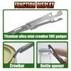 Titanium mini folding knife Pocket knife High hardness crowbar Key chain Bottle opener Disassembly express open box EDC tool
