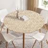 Круглая скатерть Yousheng 47,24 дюйма, моющаяся скатерть с эластичным краем, устойчивая к пятнам, для кухни, сада, улицы