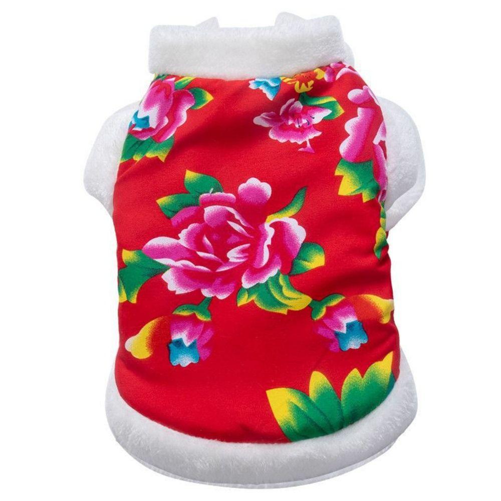 Soft Cats Warm Apparel Jubilant Flowered Cotton Jacket Dog Coat Small Dog Clothes Puppy