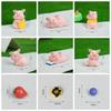 Miniatures Animal Pink Pig Landscape Ornaments Resin Cartoon PigCar Decoration  Ornaments Gift