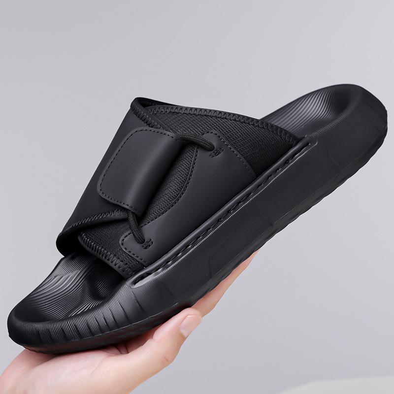 Slippers Men's New Summer Thick-soled Non-slip One-word Sandals Men's Soft-soled Beach Shoes, Trendy