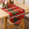 Tassel Table Cover Snowman Printed Tablecloth Christmas Table Runner Festival Party Supplies